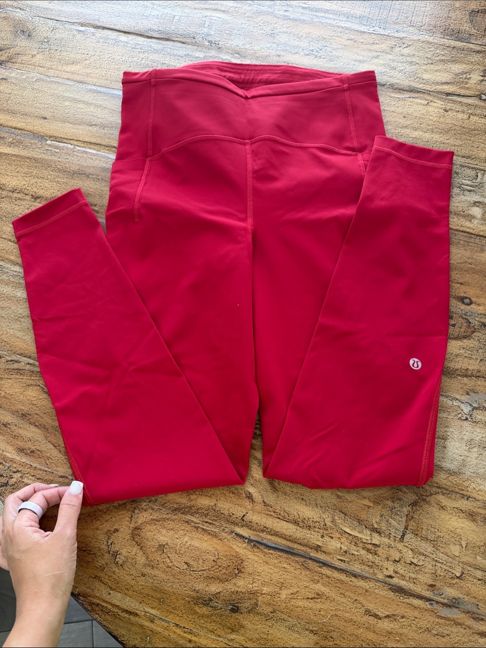 lululemon athletica V-Waist High-Rise Red Leggings